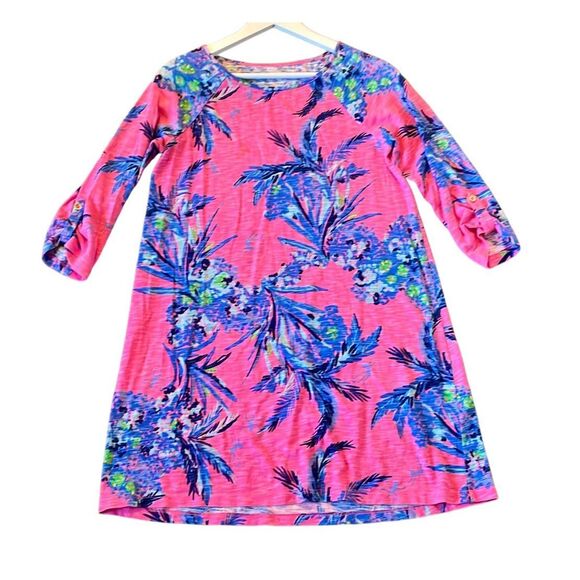 Lilly Pulitzer Surfcrest dress tiki pink Out on a limb print M - Picture 3 of 12